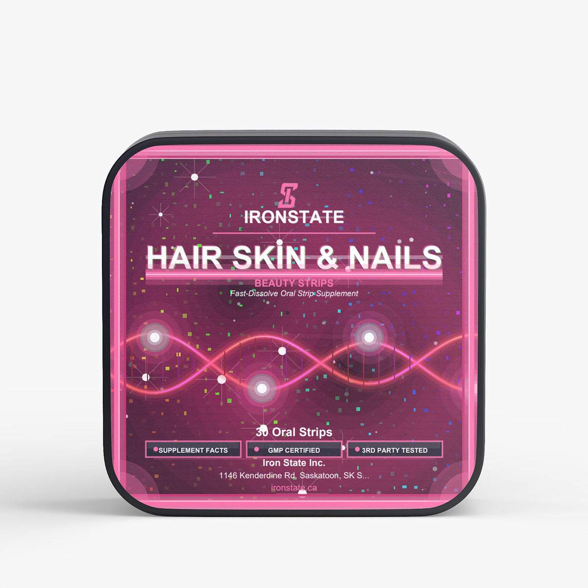 IRONSTATE Hair, Skin and Nails Strips - front view