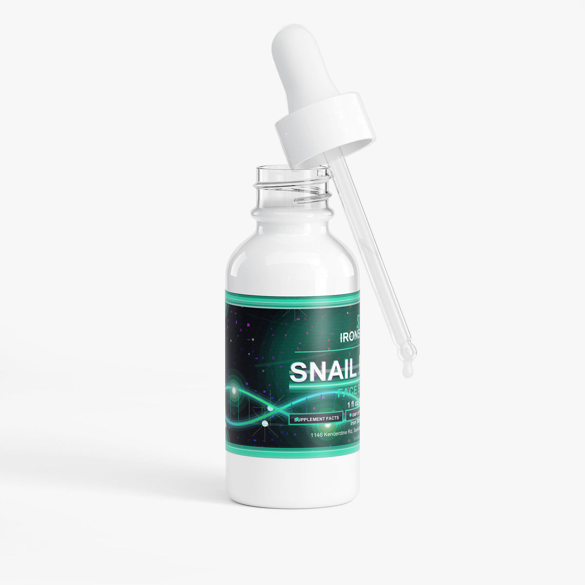 IRONSTATE Snail Mucin Face Serum - back view