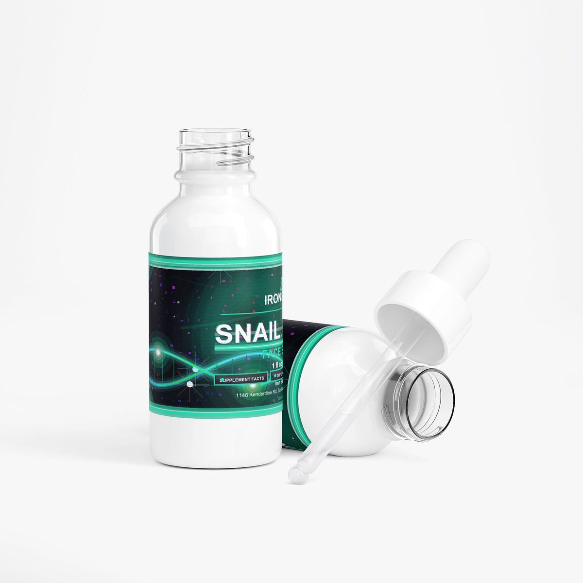 IRONSTATE Snail Mucin Face Serum - side view