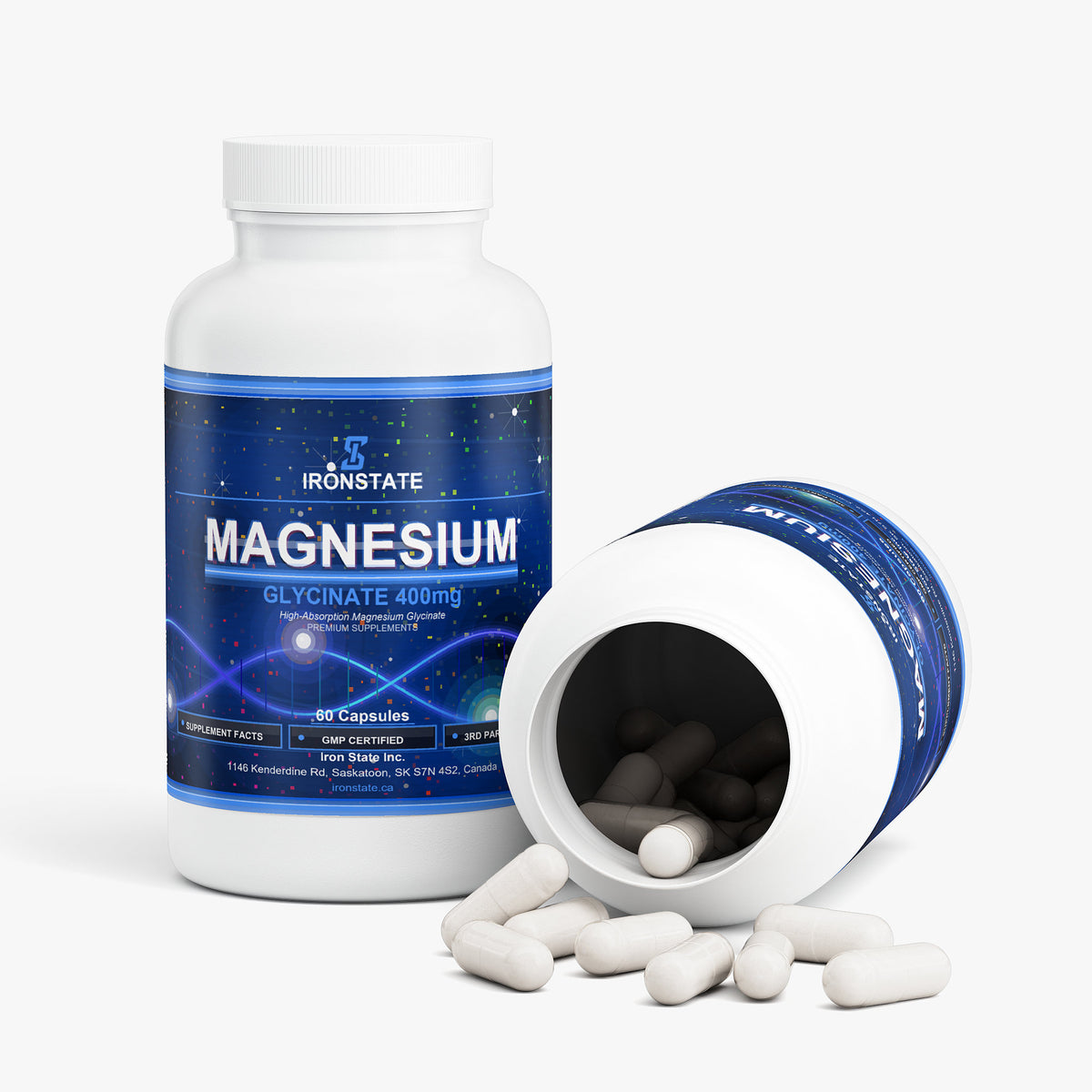 IRONSTATE Magnesium Glycinate - side view