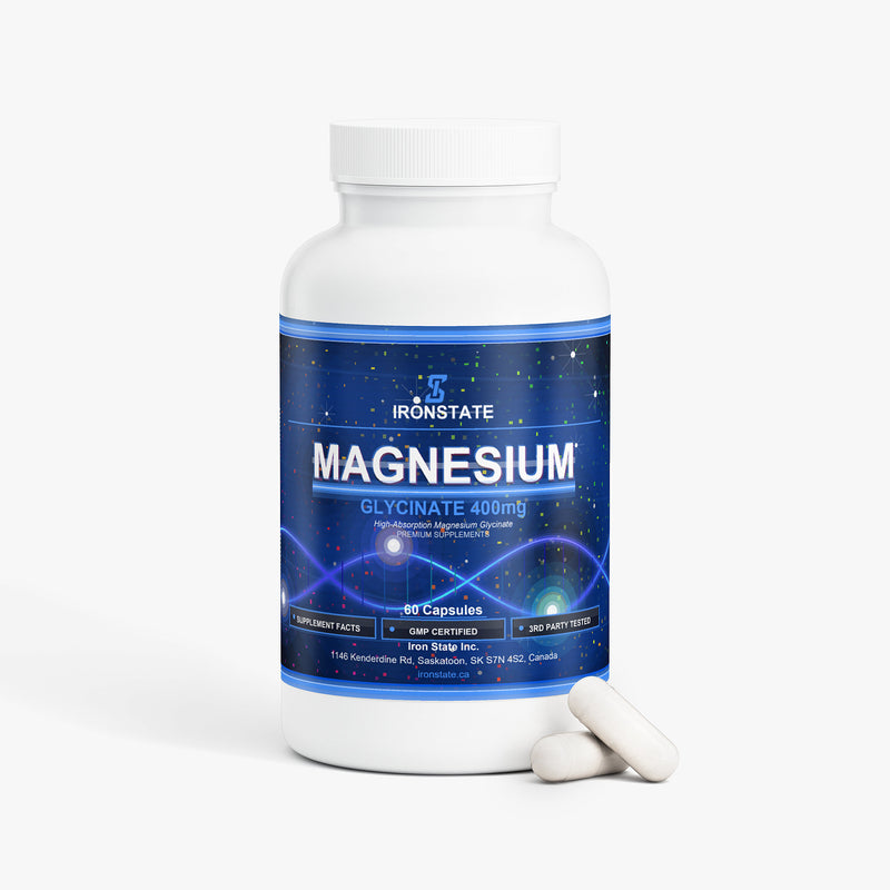 IRONSTATE Magnesium Glycinate - back view
