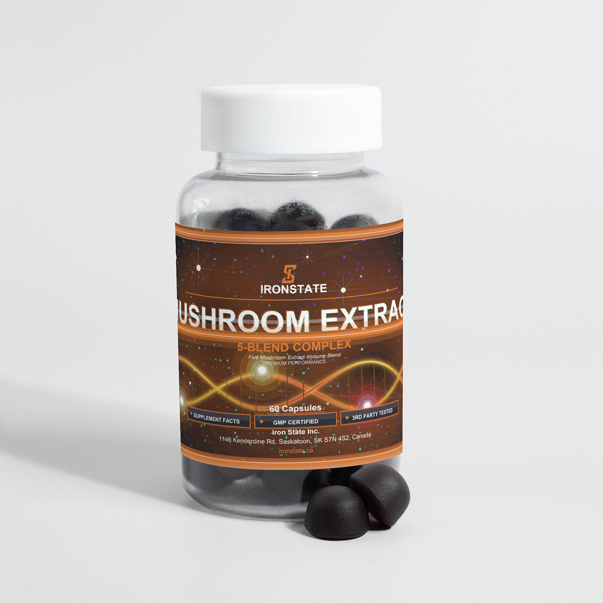 IRONSTATE Mushroom Extract Complex - side view