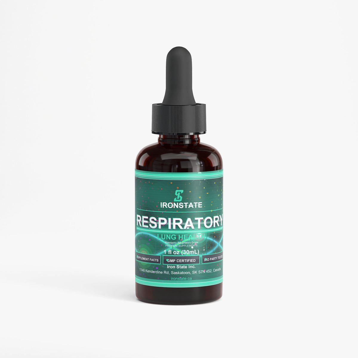 IRONSTATE Respiratory & Lung Health Drops - front view