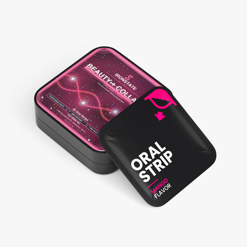 IRONSTATE Beauty + Collagen Strips - back view