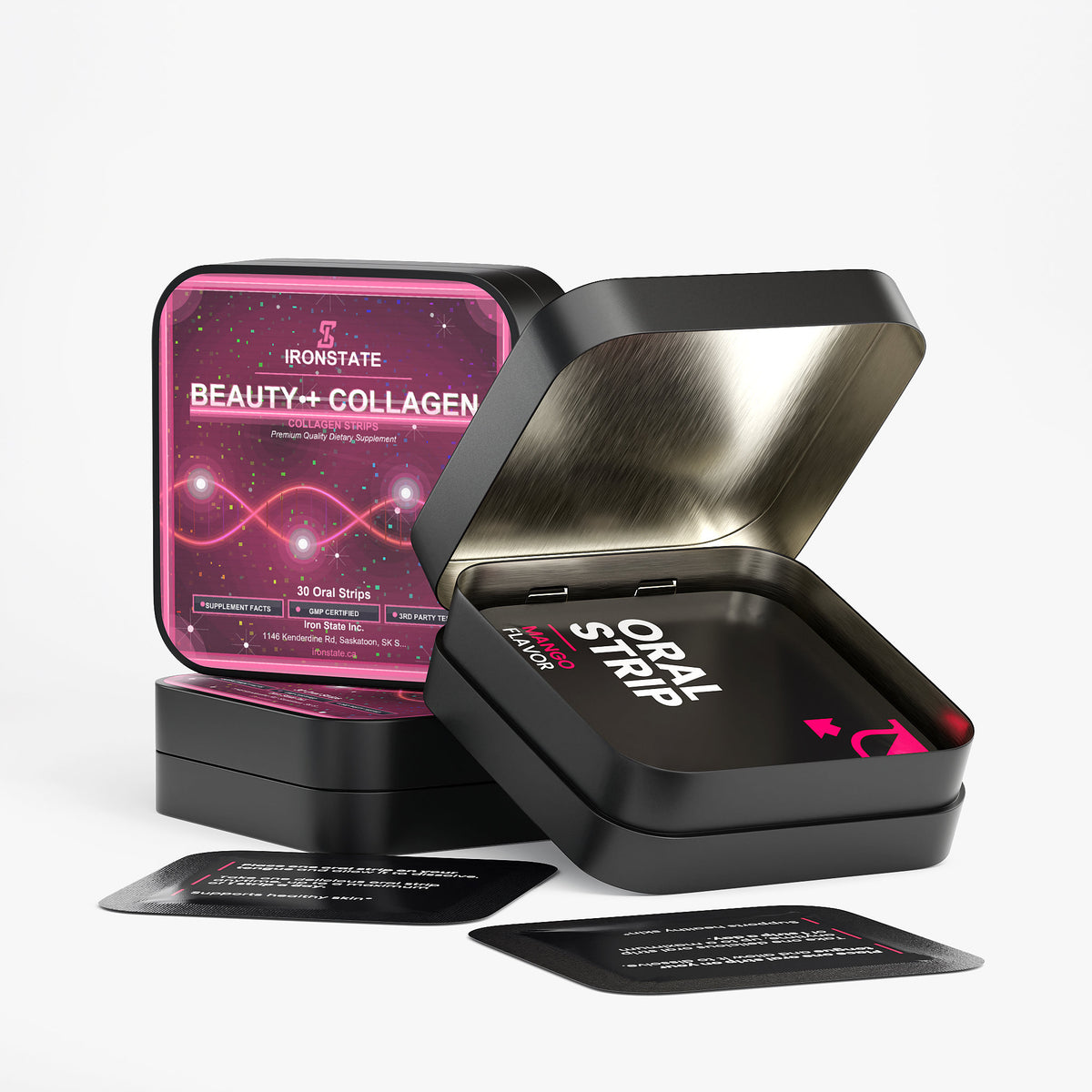 IRONSTATE Beauty + Collagen Strips - side view