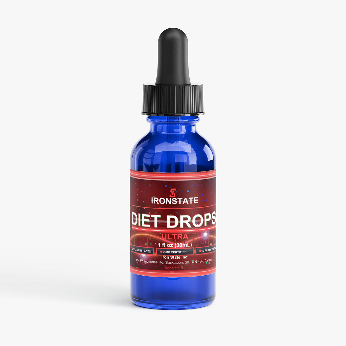 IRONSTATE Diet Drops Ultra 1 oz - front view