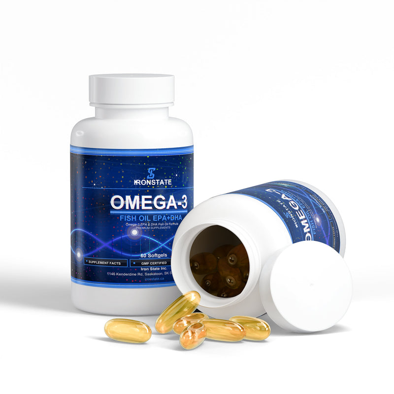 IRONSTATE Omega-3 Fish Oil - back view