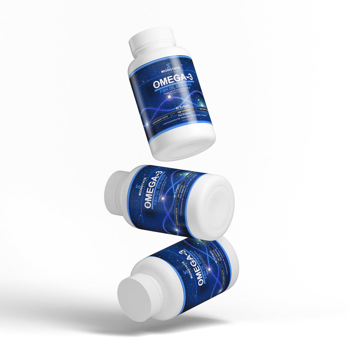 IRONSTATE Omega-3 Fish Oil - side view