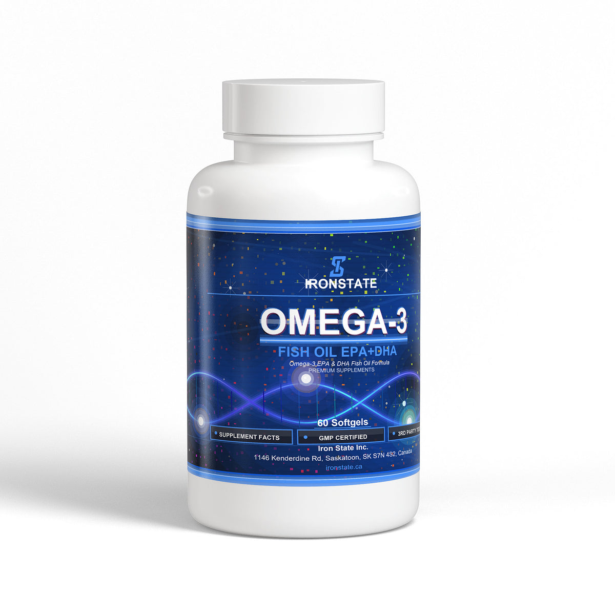 IRONSTATE Omega-3 Fish Oil - front view