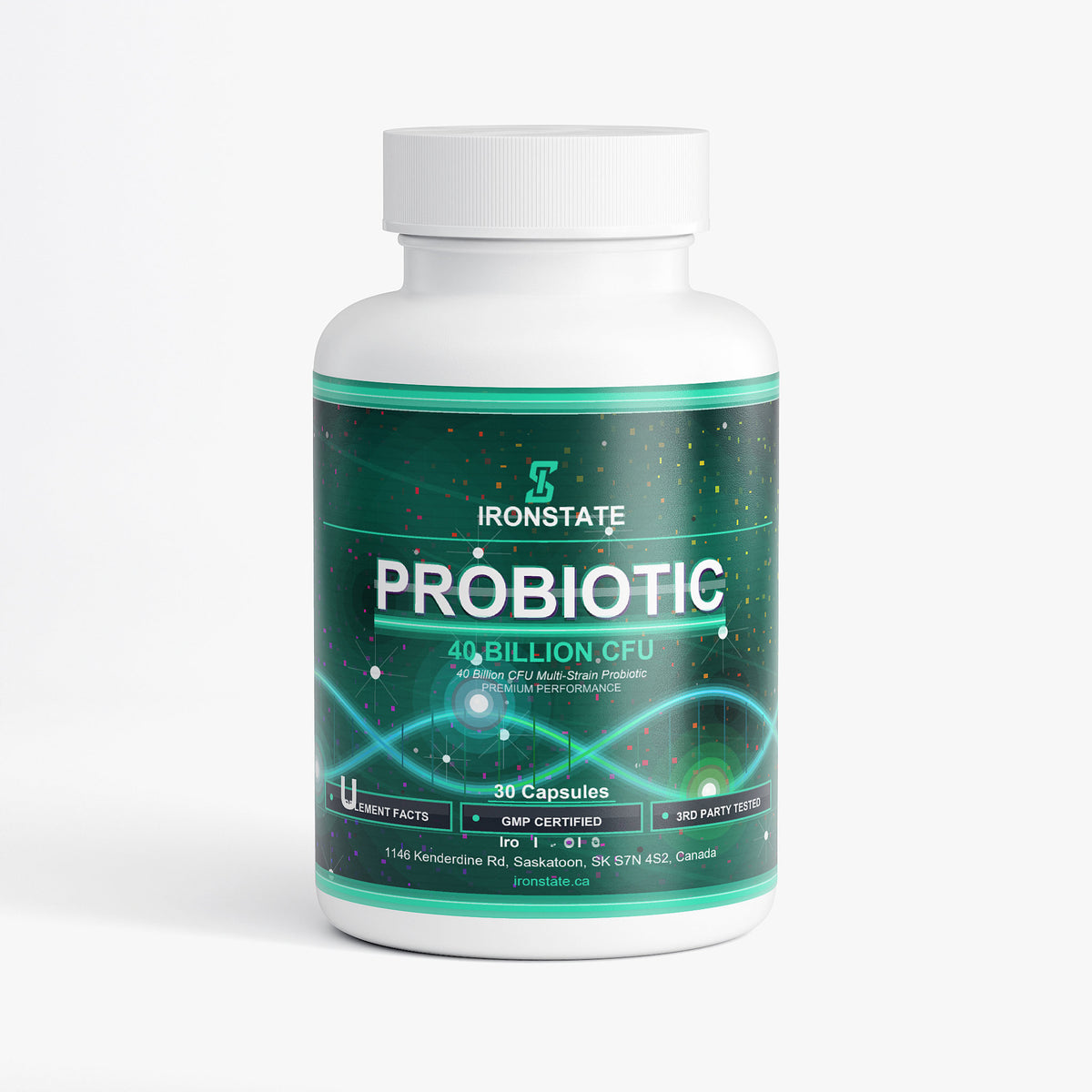 IRONSTATE Probiotic 40 Billion CFU - front view