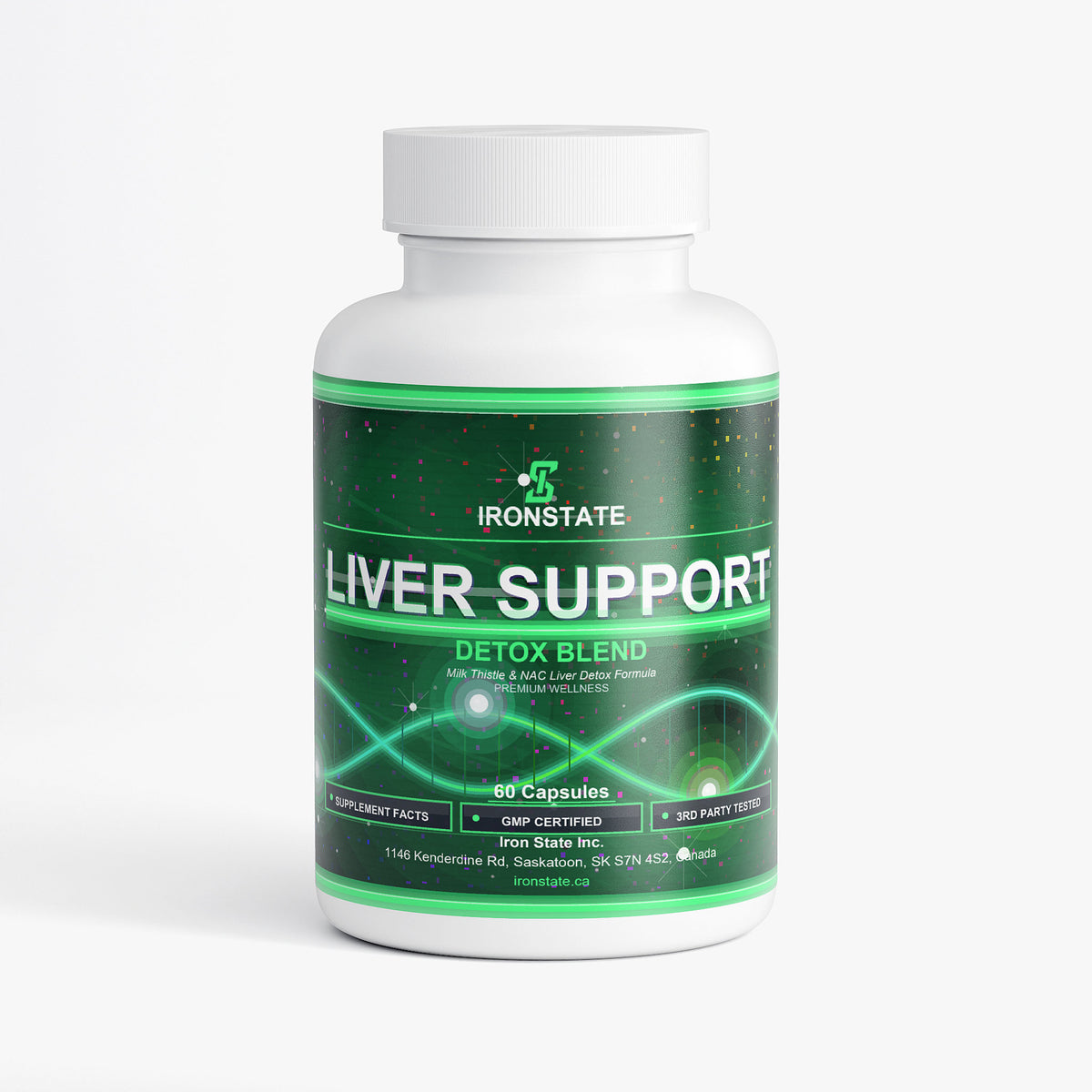 IRONSTATE Liver Support - front view