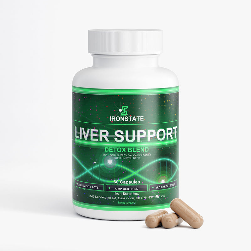 IRONSTATE Liver Support - back view