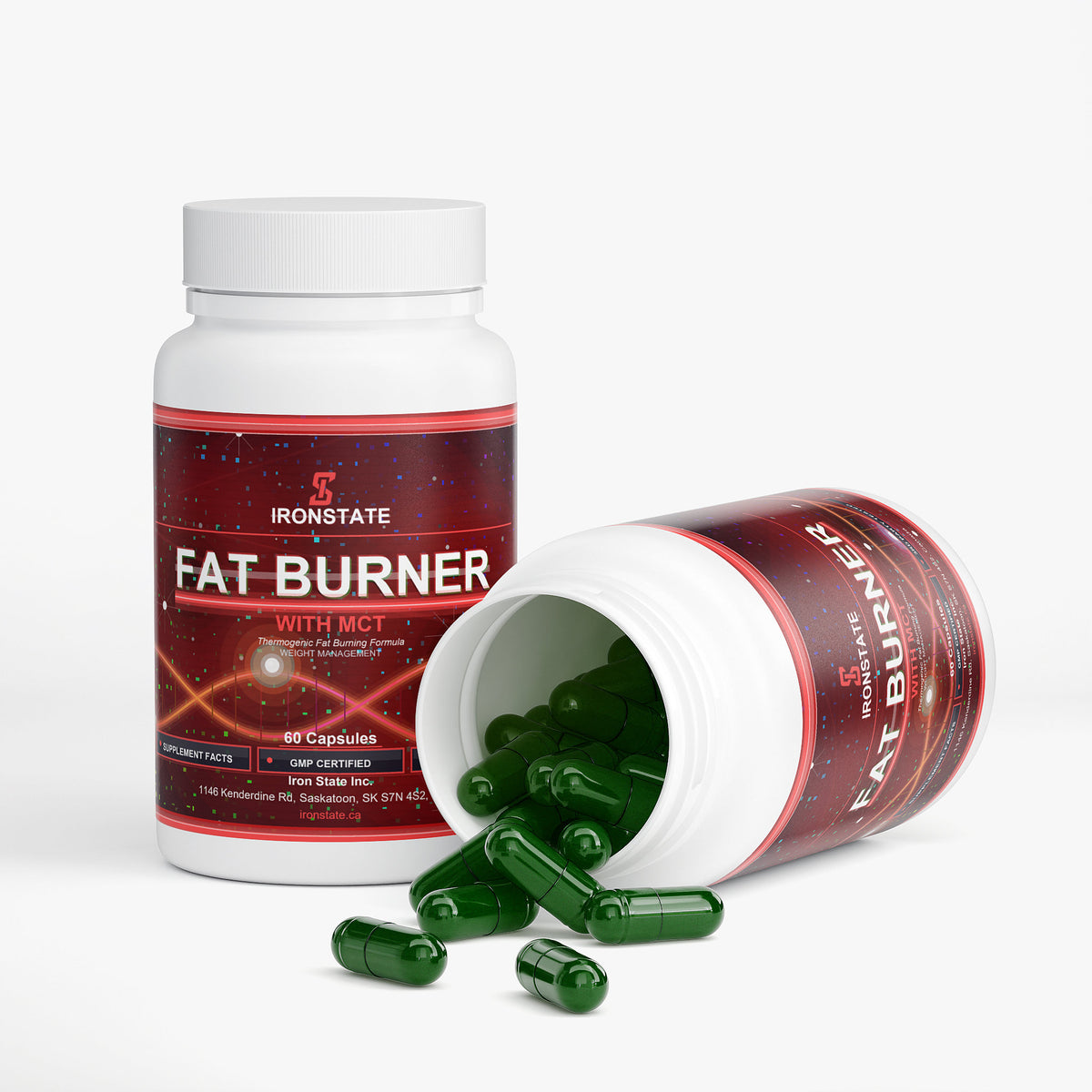 IRONSTATE Fat Burner with MCT - side view