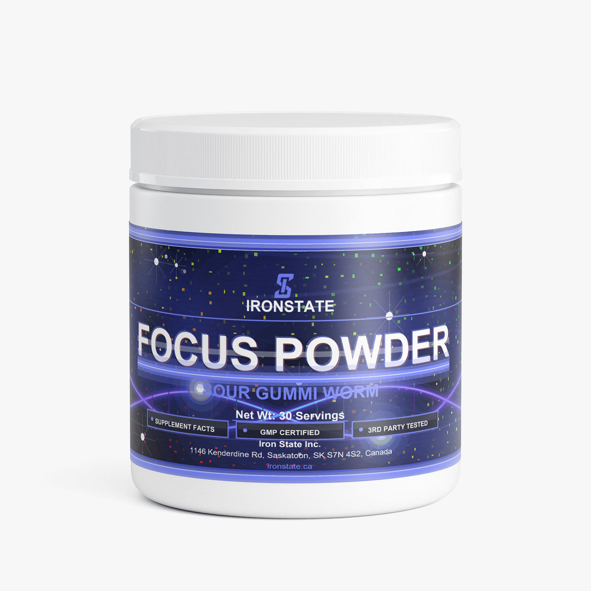 IRONSTATE Pre-State Focus Powder (Sour Gummi Worm) - front view