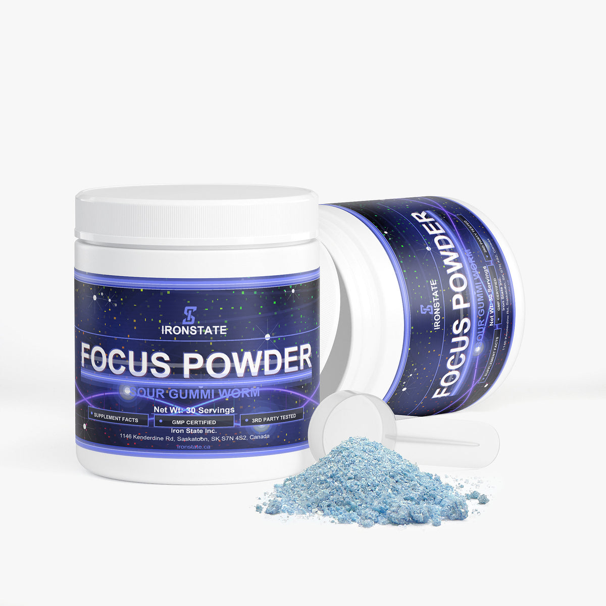 IRONSTATE Pre-State Focus Powder (Sour Gummi Worm) - side view