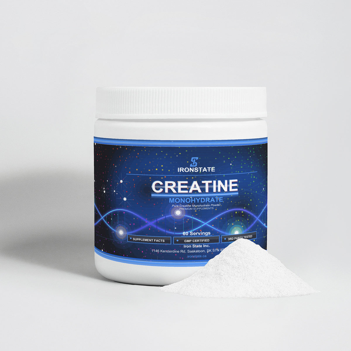 IRONSTATE Creatine Monohydrate - side view