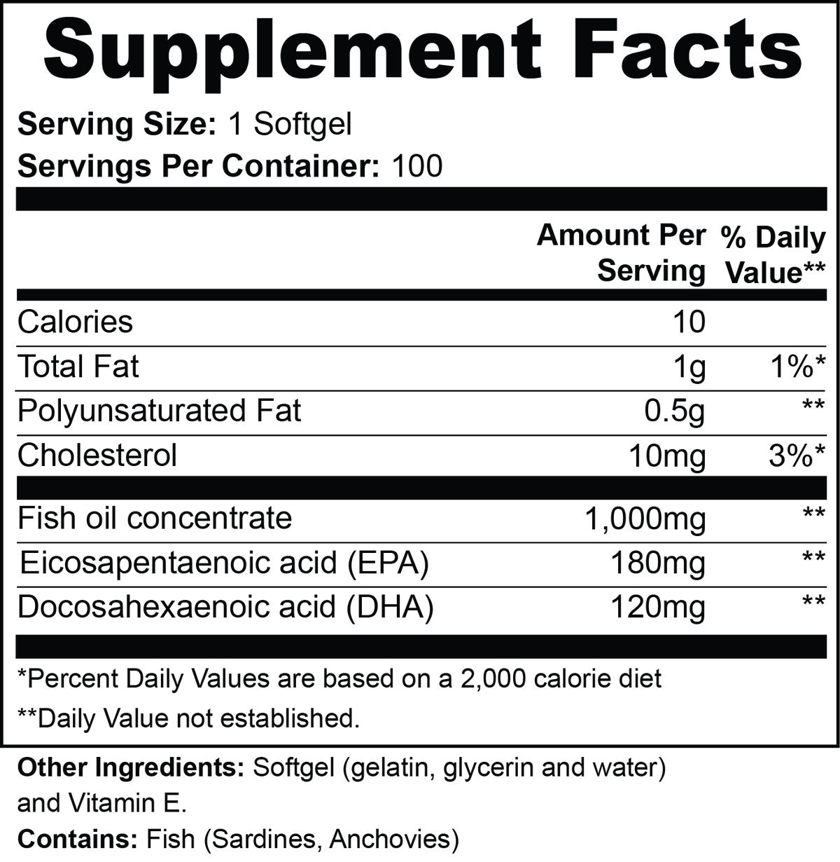 IRONSTATE Omega-3 Fish Oil
