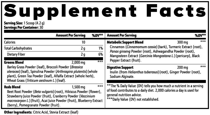 IRONSTATE Greens Superfood - full product