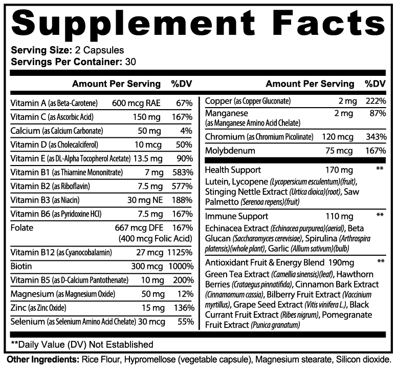 IRONSTATE Complete Multivitamin - full product