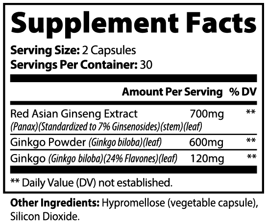 IRONSTATE Ginkgo Biloba + Ginseng - full product
