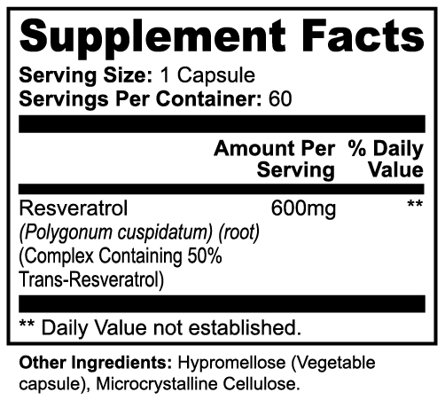 IRONSTATE Resveratrol 50% 600mg - full product