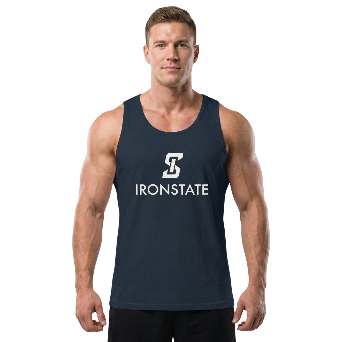 IRONSTATE Men’s Premium Tank Top NAVY