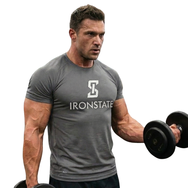 IRONSTATE Men's Short Sleeve T-shirt GREY