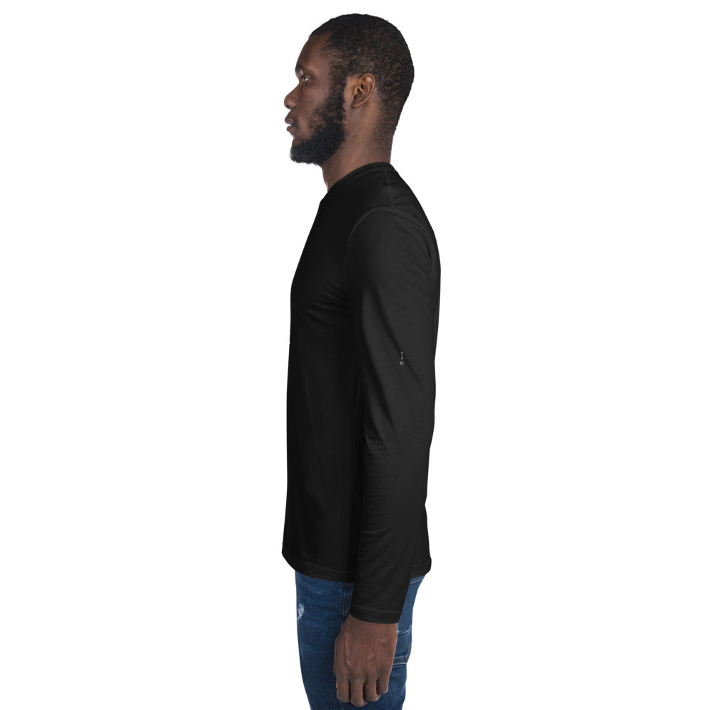 IRONSTATE Long Sleeve Fitted Crew BLACK - side view