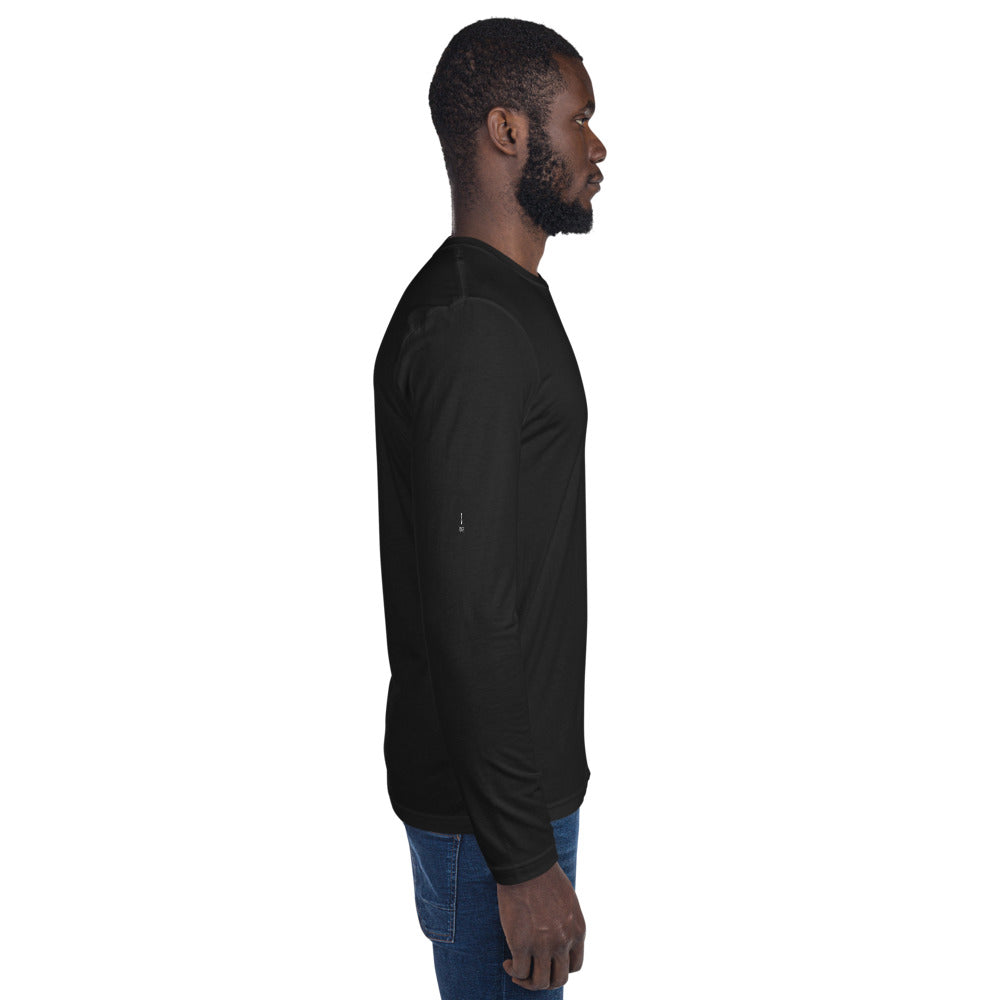 IRONSTATE Long Sleeve Fitted Crew BLACK - detail view