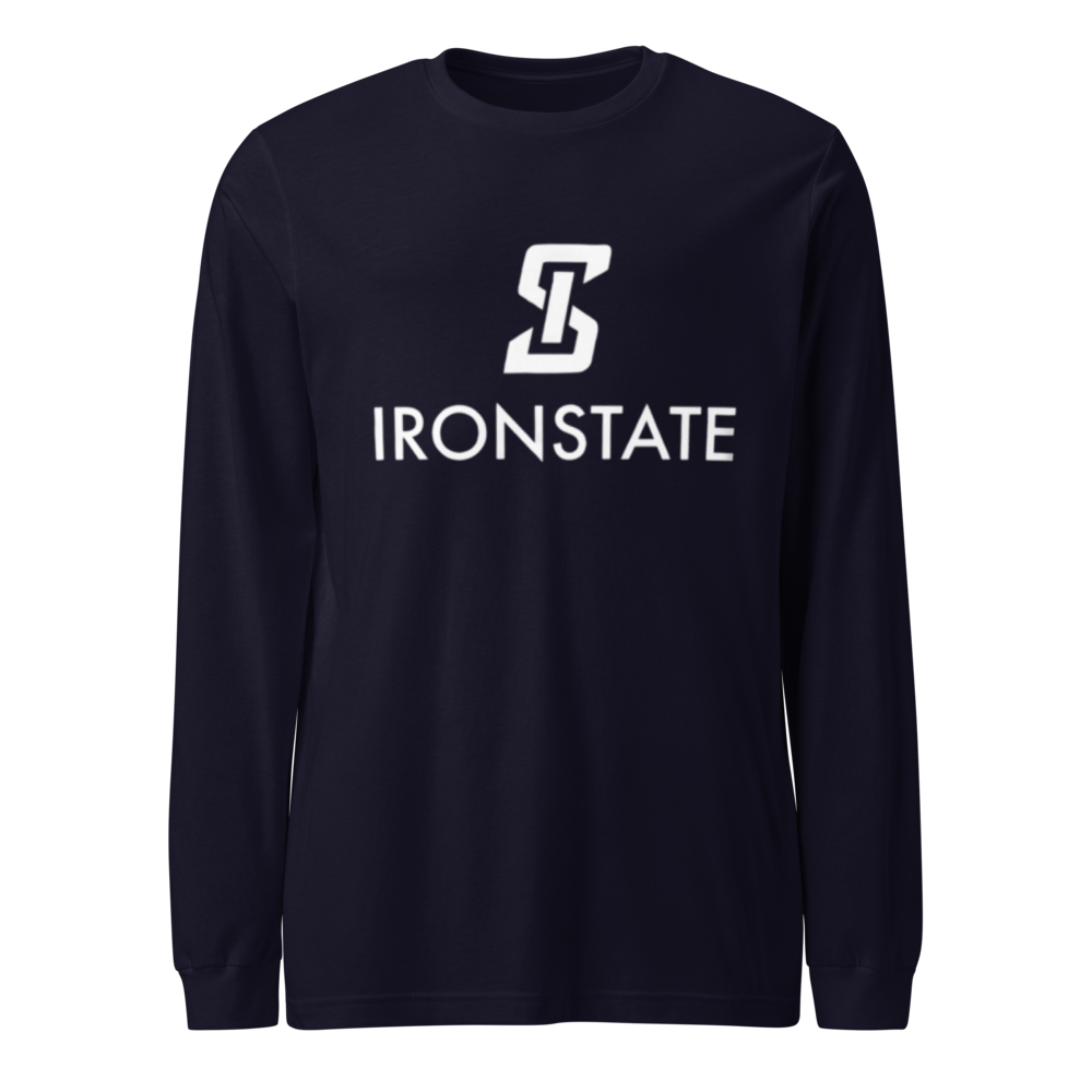 Ironstate Men'sLong Sleeve Tee THIS IS MY THERAPHY - logo close-up