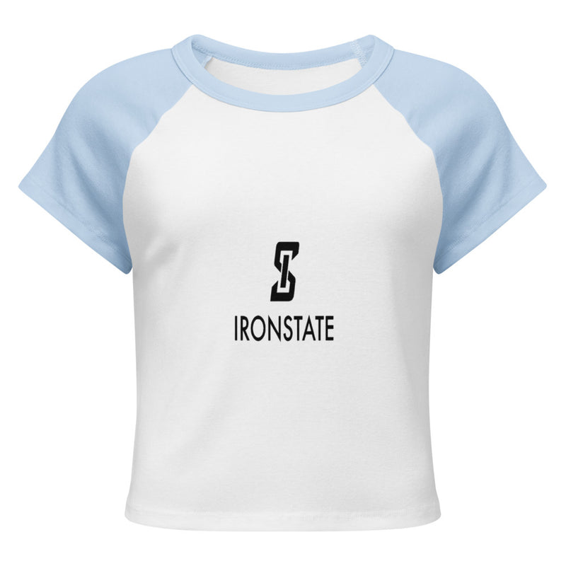 Ironstate Women’s Micro Rib Raglan Baby Tee - back view