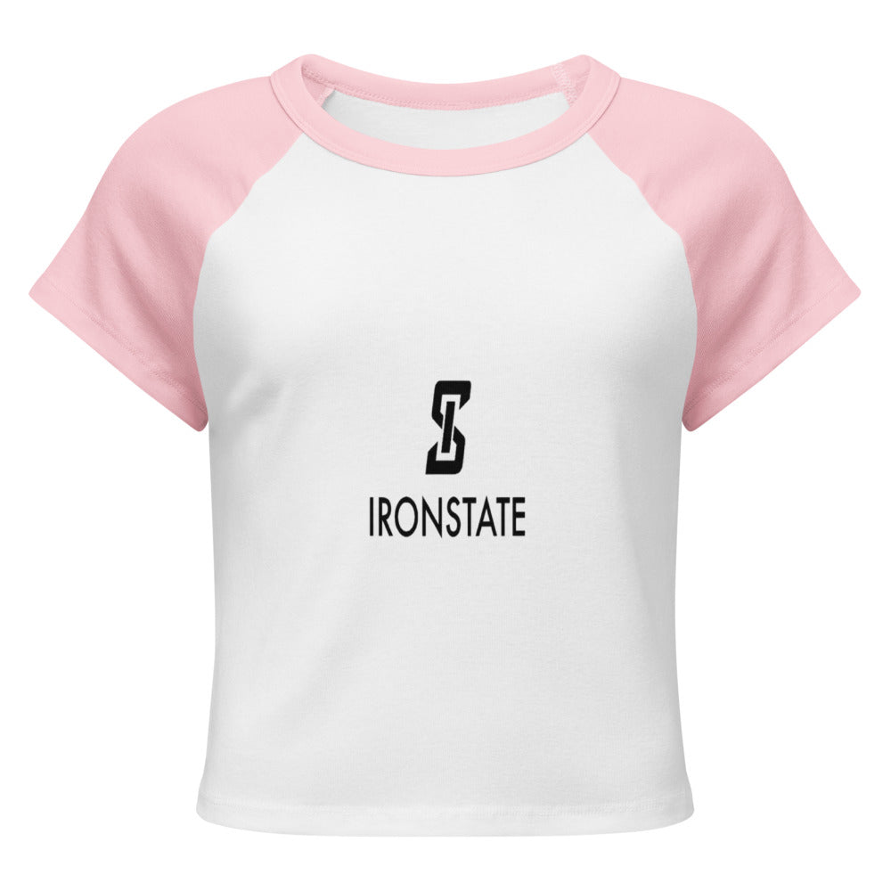 Ironstate Women’s Micro Rib Raglan Baby Tee - side view